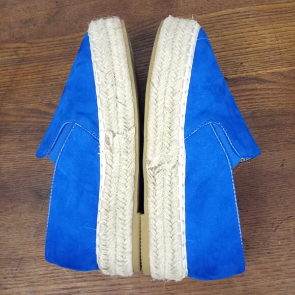 BELLA MARIE Blue Suede Slip-on Platform Loafers 7 - Picture 5 of 10